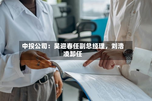 中投公司：吴迎春任副总经理	，刘浩凌卸任-第2张图片