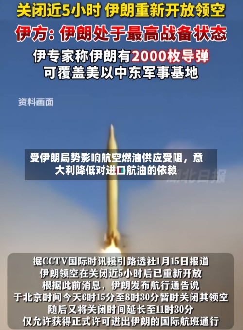 受伊朗局势影响航空燃油供应受阻，意大利降低对进口航油的依赖