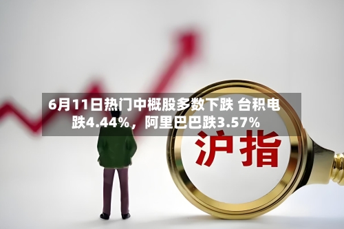 6月11日热门中概股多数下跌 台积电跌4.44%，阿里巴巴跌3.57%-第3张图片