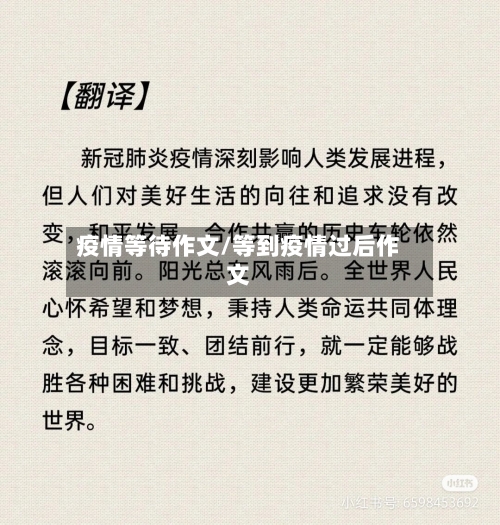 疫情等待作文/等到疫情过后作文
