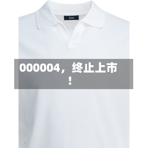 000004，终止上市！