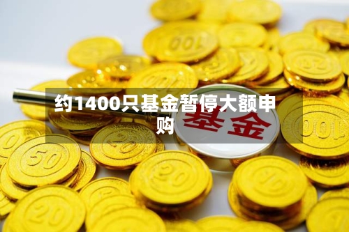 约1400只基金暂停大额申购-第2张图片