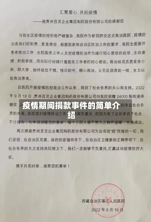 疫情期间捐款事件的简单介绍