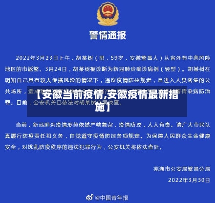 【安徽当前疫情,安徽疫情最新措施】