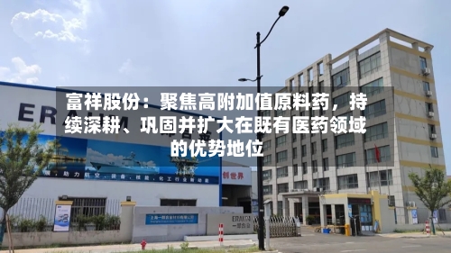 富祥股份：聚焦高附加值原料药，持续深耕、巩固并扩大在既有医药领域的优势地位-第2张图片