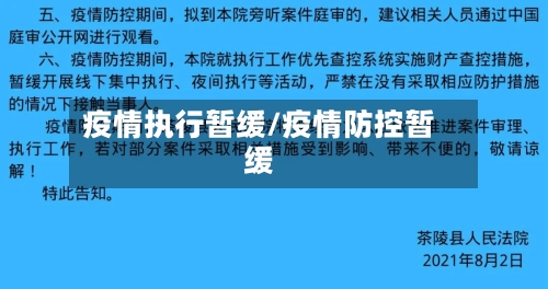 疫情执行暂缓/疫情防控暂缓-第2张图片