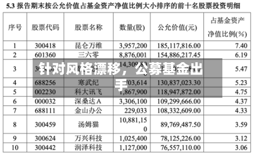 针对风格漂移，公募基金出手-第2张图片