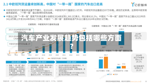 汽车产业发展趋势包括哪些方面？-第2张图片