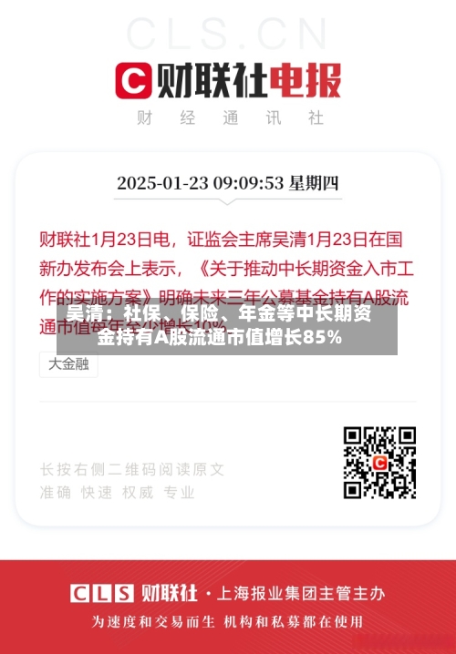 吴清：社保、保险	、年金等中长期资金持有A股流通市值增长85%-第3张图片