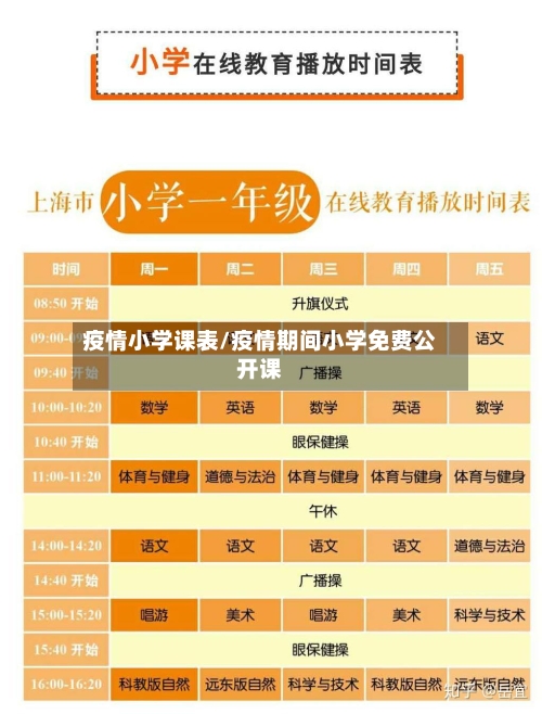 疫情小学课表/疫情期间小学免费公开课