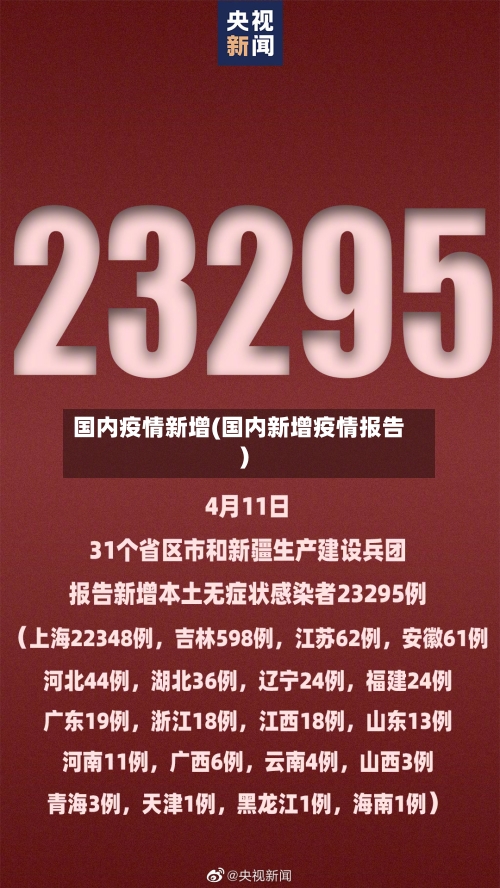 国内疫情新增(国内新增疫情报告)