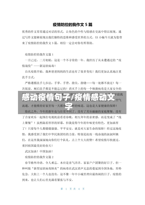 感动疫情句子/疫情感动文字-第2张图片