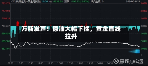 万斯发声！原油大幅下挫	，黄金直线拉升-第3张图片
