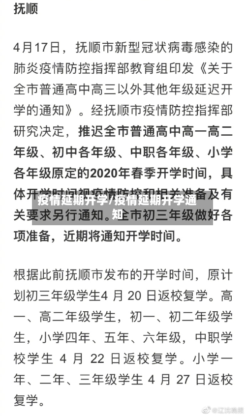 疫情延期开学/疫情延期开学通知-第3张图片