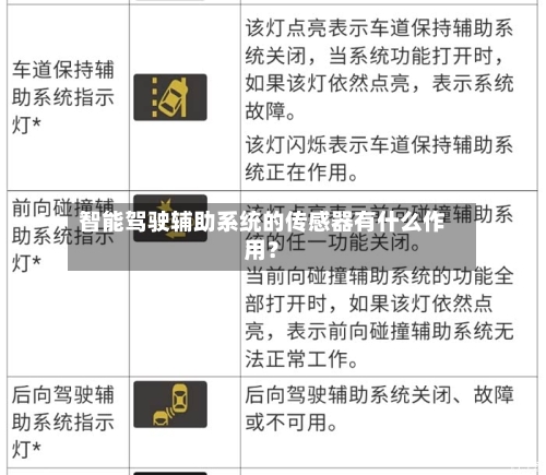 智能驾驶辅助系统的传感器有什么作用？-第2张图片