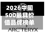 2026中国500最具价值品牌榜单出炉，30多个纺织服装品牌上榜-第2张图片