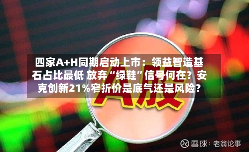 四家A+H同期启动上市：领益智造基石占比最低 放弃“绿鞋”信号何在？安克创新21%窄折价是底气还是风险？-第2张图片