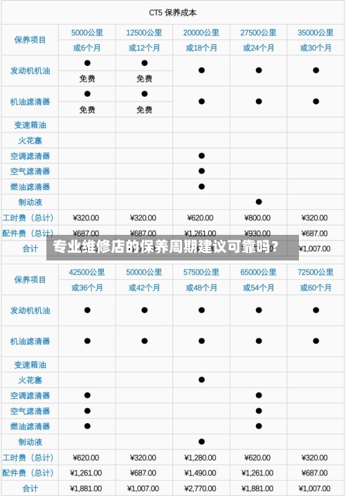 专业维修店的保养周期建议可靠吗？-第2张图片