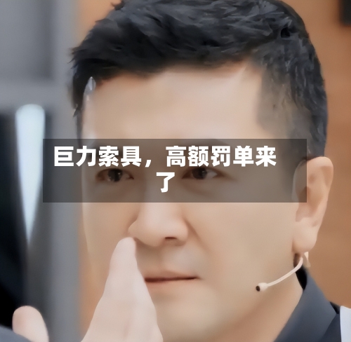 巨力索具，高额罚单来了