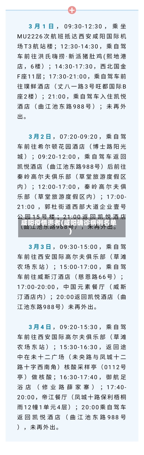 咸阳疫情患者(咸阳确诊病例名单)-第3张图片