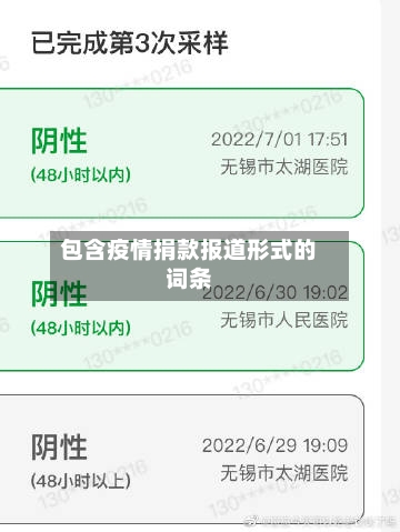 包含疫情捐款报道形式的词条