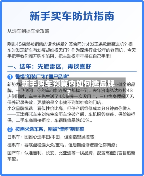 新手购车预算内如何选品牌？