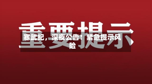 寒武纪	，深夜公告！紧急提示风险-第2张图片