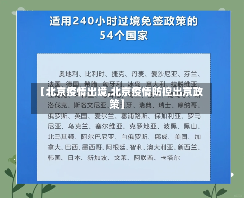 【北京疫情出境,北京疫情防控出京政策】