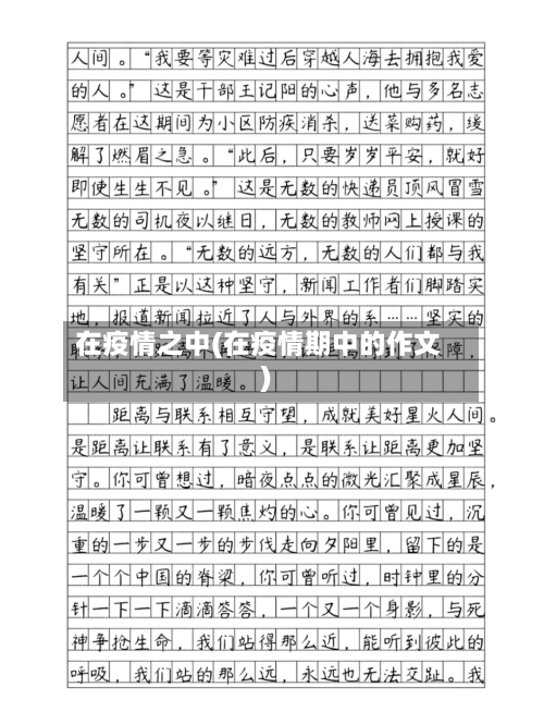 在疫情之中(在疫情期中的作文)