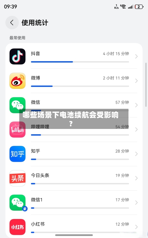 哪些场景下电池续航会受影响？-第2张图片