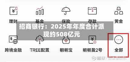 招商银行:2025年年度合计派现约508亿元-第2张图片