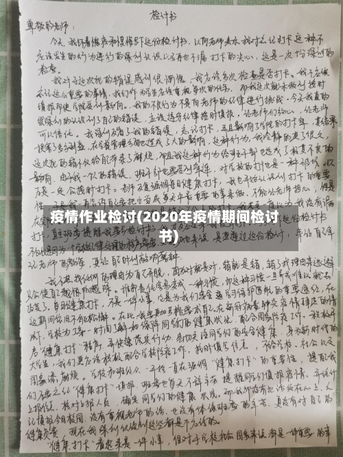 疫情作业检讨(2020年疫情期间检讨书)-第3张图片