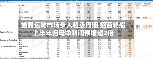 世界油轮运输市场步入超级周期 招商轮船上半年归母净利润预增超2倍-第3张图片