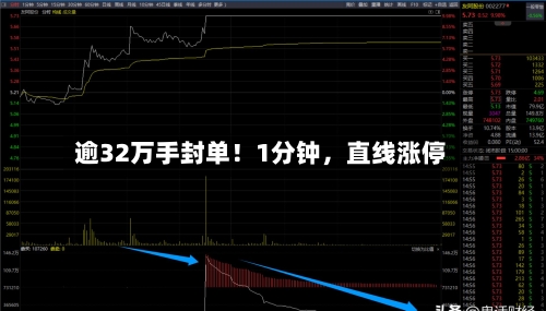 逾32万手封单！1分钟，直线涨停