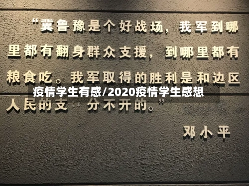 疫情学生有感/2020疫情学生感想-第3张图片