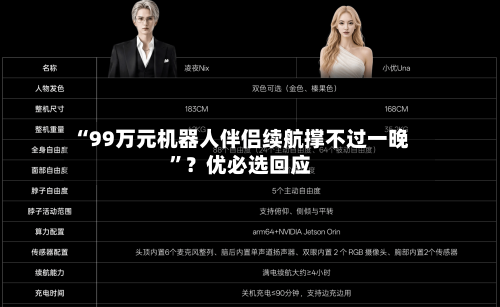 “99万元机器人伴侣续航撑不过一晚”？优必选回应-第2张图片