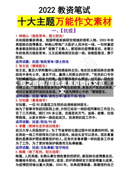 综之疫情/综合素质疫情作文范文