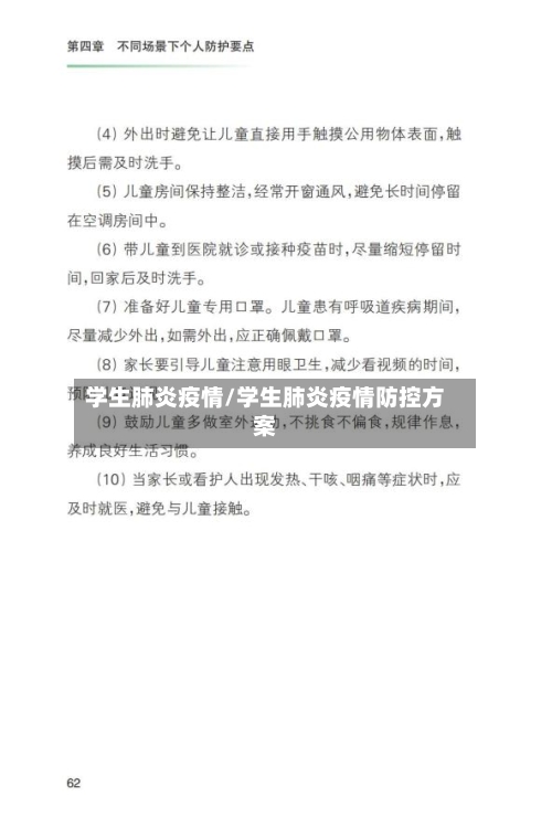 学生肺炎疫情/学生肺炎疫情防控方案-第2张图片