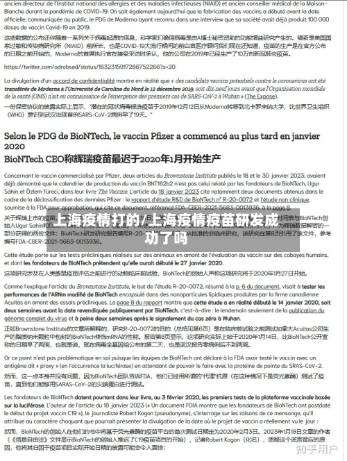 上海疫情打的/上海疫情疫苗研发成功了吗-第3张图片