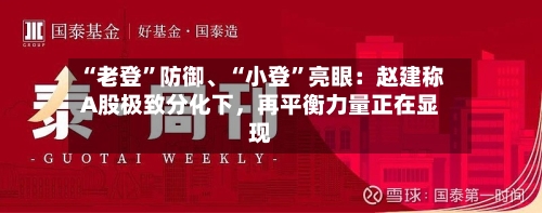 “老登”防御、“小登	”亮眼：赵建称A股极致分化下	，再平衡力量正在显现-第3张图片