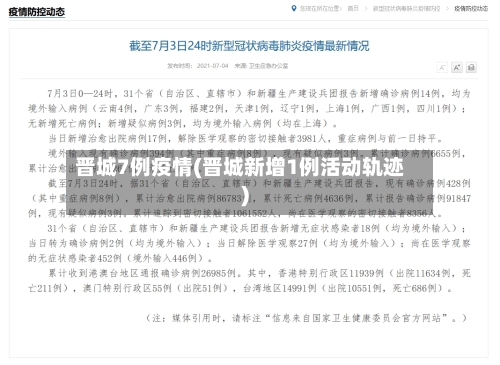 晋城7例疫情(晋城新增1例活动轨迹)-第2张图片