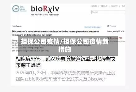 担保公司疫情/担保公司疫情新措施-第2张图片