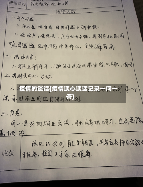 疫情的谈话(疫情谈心谈话记录一问一答)-第2张图片