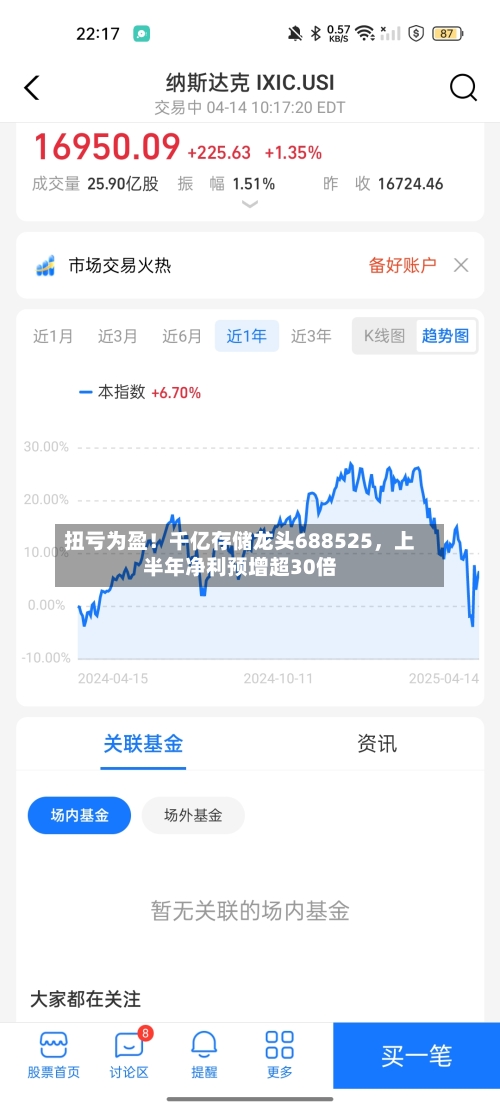 扭亏为盈！千亿存储龙头688525	，上半年净利预增超30倍-第2张图片