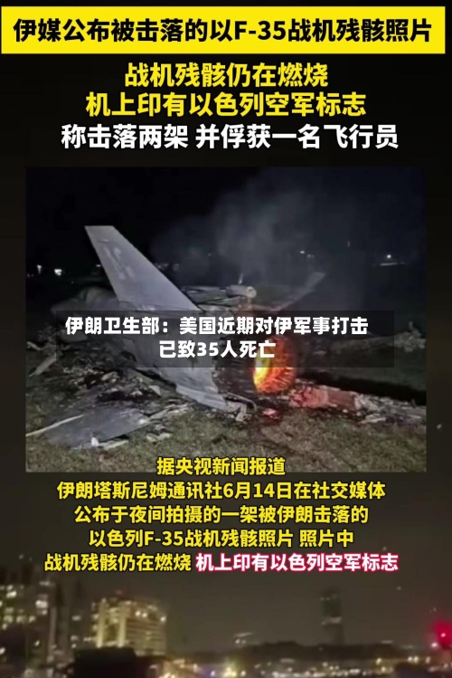 伊朗卫生部：美国近期对伊军事打击已致35人死亡