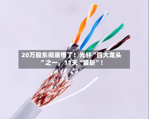 20万股东彻底懵了！光纤“四大龙头”之一，17天“腰斩”！-第2张图片