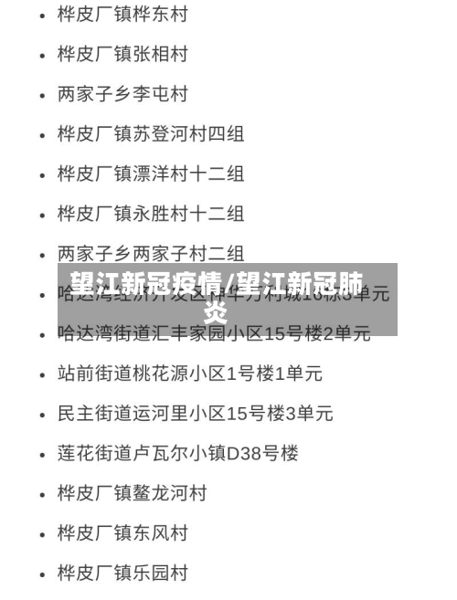 望江新冠疫情/望江新冠肺炎