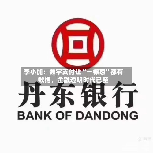 李小加：数字支付让“一棵葱	”都有数据	，金融透明时代已至-第2张图片
