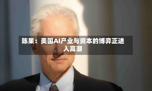 陈果：美国AI产业与资本的博弈正进入高潮-第3张图片