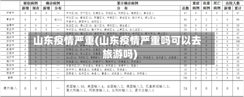 山东疫情严重(山东疫情严重吗可以去旅游吗)-第3张图片